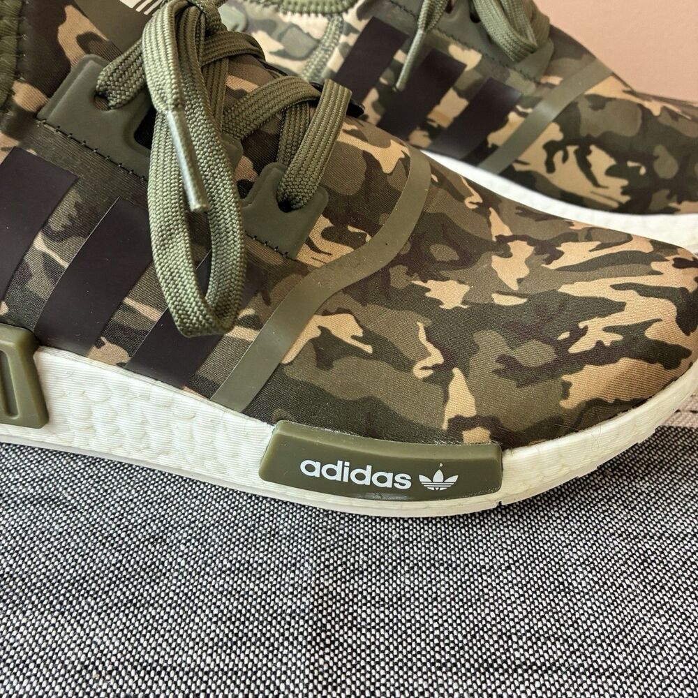 Adidas NMD R1 Green Camouflage Unisex Women’s Shoes Size 8.5-9 Men’s 7 - Picture 4 of 8